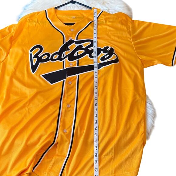Yellow Baseball Jersey with Black Lettering - Picture 6 of 7